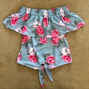Off shoulder floral top